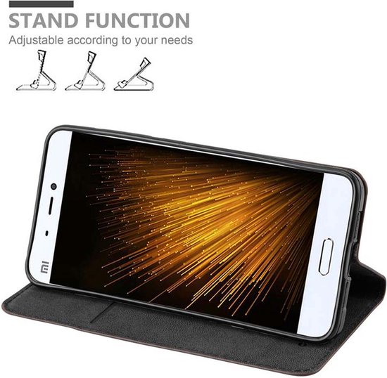 Étui Cadorabo pour Xiaomi Mi 5 en BRUN CAFÉ - Étui de protection avec fermeture magnétique