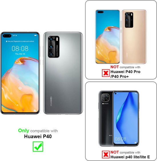 Cadorabo Hoesje geschikt voor Huawei P40 in Donkergroen Wit Goud Marmer No. 6 - Beschermhoes gemaakt van TPU siliconen Case Cover met mozaïek motief