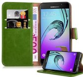 Cadorabo Hoesje geschikt voor Samsung Galaxy A3 2016 in GRAS GROEN - Beschermhoes met magnetische sluiting, standfunctie en kaartvakje Book Case Cover Etui