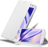 Cadorabo Hoesje geschikt voor Samsung Galaxy S4 in CLASSY ZILVER - Beschermhoes met magnetische sluiting, standfunctie en kaartvakje Book Case Cover Etui