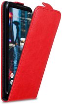 Cadorabo Hoesje geschikt voor Google PIXEL 2 XL in APPEL ROOD - Beschermhoes in flip design Case Cover met magnetische sluiting