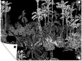 Tuin decoratie Palm - Jungle - Tropical - 40x30 cm - Tuindoek - Buitenposter