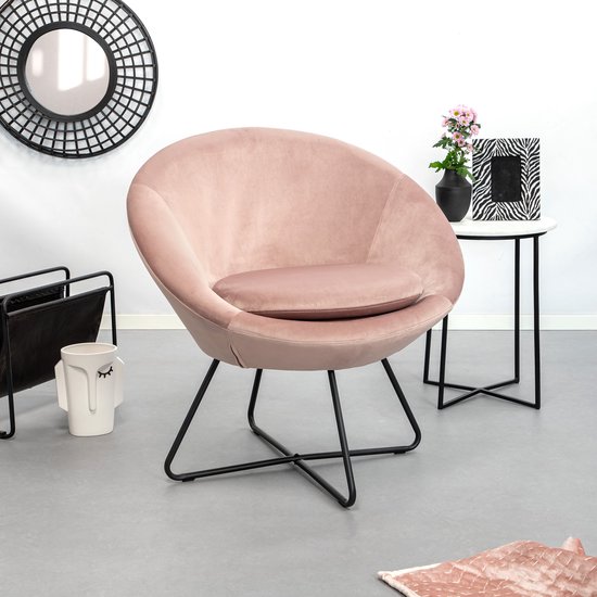 Sohome Fauteuil Kang - Velvet - Dusty Rose