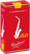 Anches Vandoren Saxophone Alto JAVA Rouges - Lot de 10 - Epaisseur 3.0