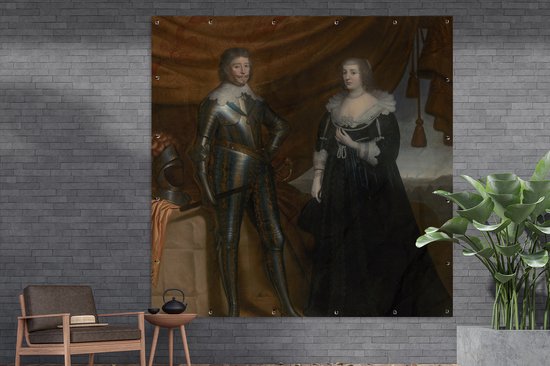Tuin poster Prince Frederik Hendrik and his wife Amalia van Solms
