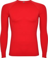 Chemise de sport thermique rouge à manches raglan, modèle sans couture Prime taille XL- XXL
