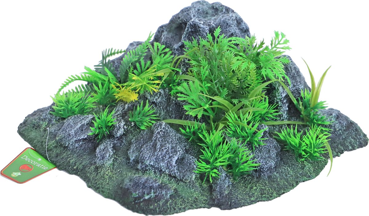 Boon aqua deco landscape rots met planten corner, 24x12 cm.