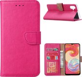 Hoesje Geschikt Voor Samsung Galaxy A04e Hoesje met Pasjeshouder – Bookcase – Roze