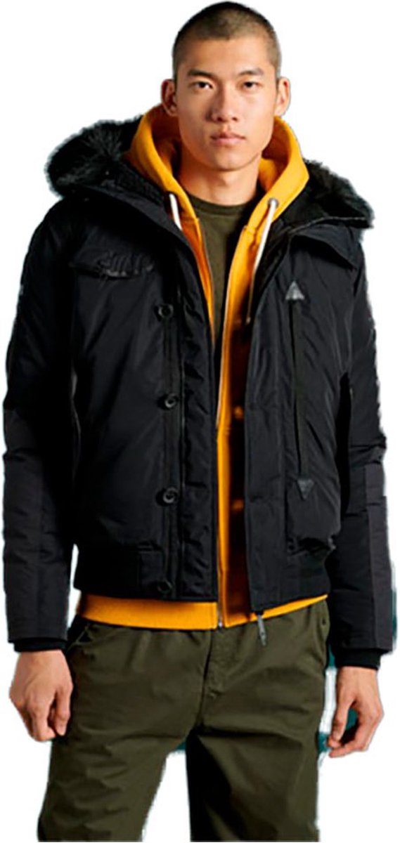 Superdry Chinook Rescue Bomberjack L Man Zwart
