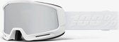 100% Ski Goggles Okan Hiper - White/Silver - Silver Mirror Lens - L