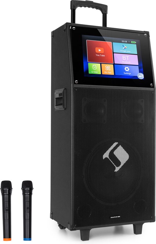 Micro karaoké WE av support tél BT, AUX in, USB, micro SD batterie intégrée  1200