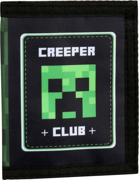 Verstikken In Nationaal volkslied Minecraft Creeper Boys - Zwarte portemonnee met klittenband | bol.com