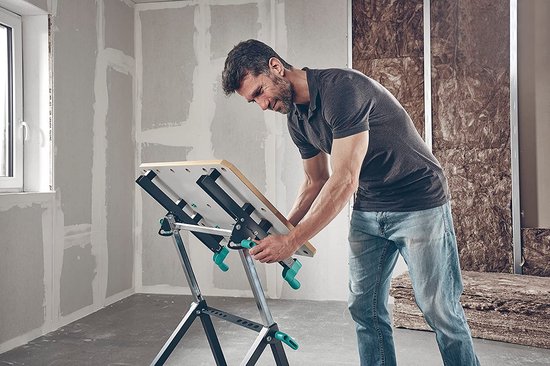 wolfcraft - MASTER 650 ERGO - Verstelbare Werkbank - Werktafel met bankschroef - Klemtafel Inklapbaar - Opvouwbaar - 10 JAAR GARANTIE - 6870000