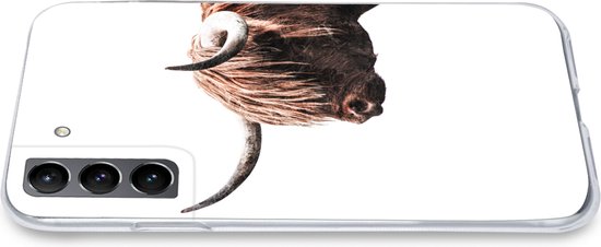 Coque Samsung Galaxy S21 Plus - Highlander écossais - Corne - Portrait - Siliconen