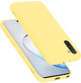 Cadorabo Hoesje geschikt voor Samsung Galaxy NOTE 10 in LIQUID GEEL - Beschermhoes gemaakt van flexibel TPU silicone Case Cover
