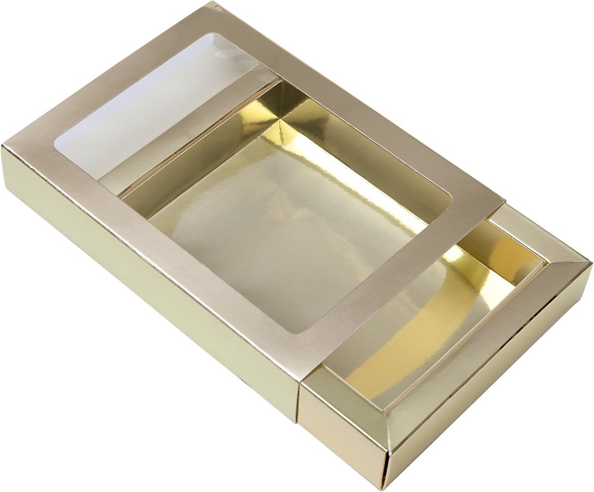 BrandNewCake® Chocoladeletter Doosjes - 20.5x15x3.4cm - Goud Kleur - 26 Stuks - Chocolade Doos