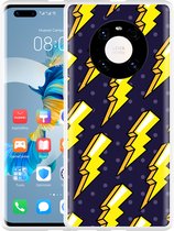 Huawei Mate 40 Pro Hoesje Pop Art Lightning Designed by Cazy