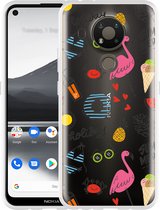 Nokia 3.4 Hoesje Summer Flamingo - Designed by Cazy