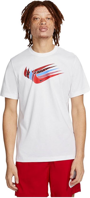 NIKE Sportswear Swoosh T-shirt à manches courtes Homme Wit - Taille M