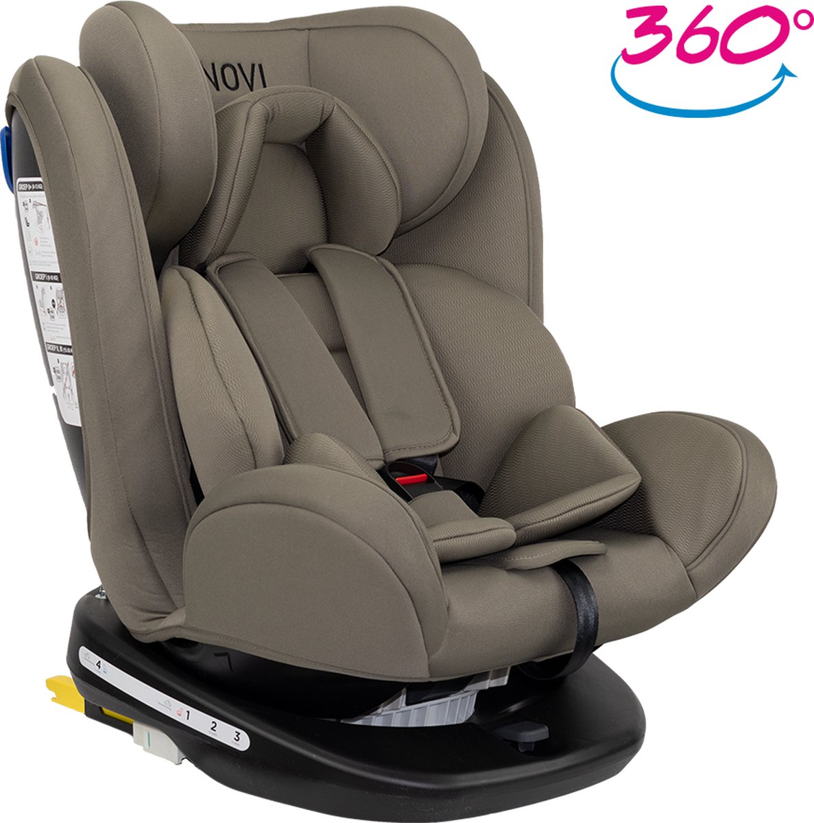 Autostoel Novi Baby® Goliath Premium 0-1-2-3 Isofix Rotation Dark Taupe