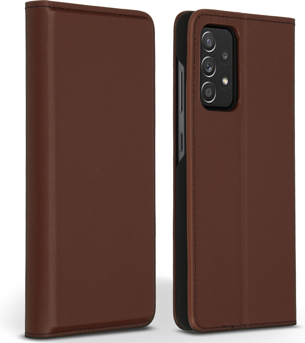 Accezz Hoesje Met Pasjeshouder Geschikt voor Samsung Galaxy A52 (4G) / A52s / A52 (5G) - Accezz Premium Leather Slim Bookcase - Bruin