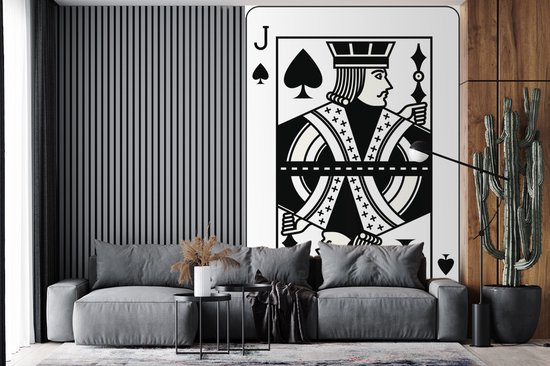 Papier peint photo vinyle - Illustration d'un valet de pique carte à jouer largeur 170 cm x hauteur 260 cm - Tirage photo sur papier peint (disponible en 7 tailles)