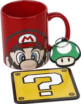 Cadeauset - Super Mario - mok, onderzetter en sleutelhanger