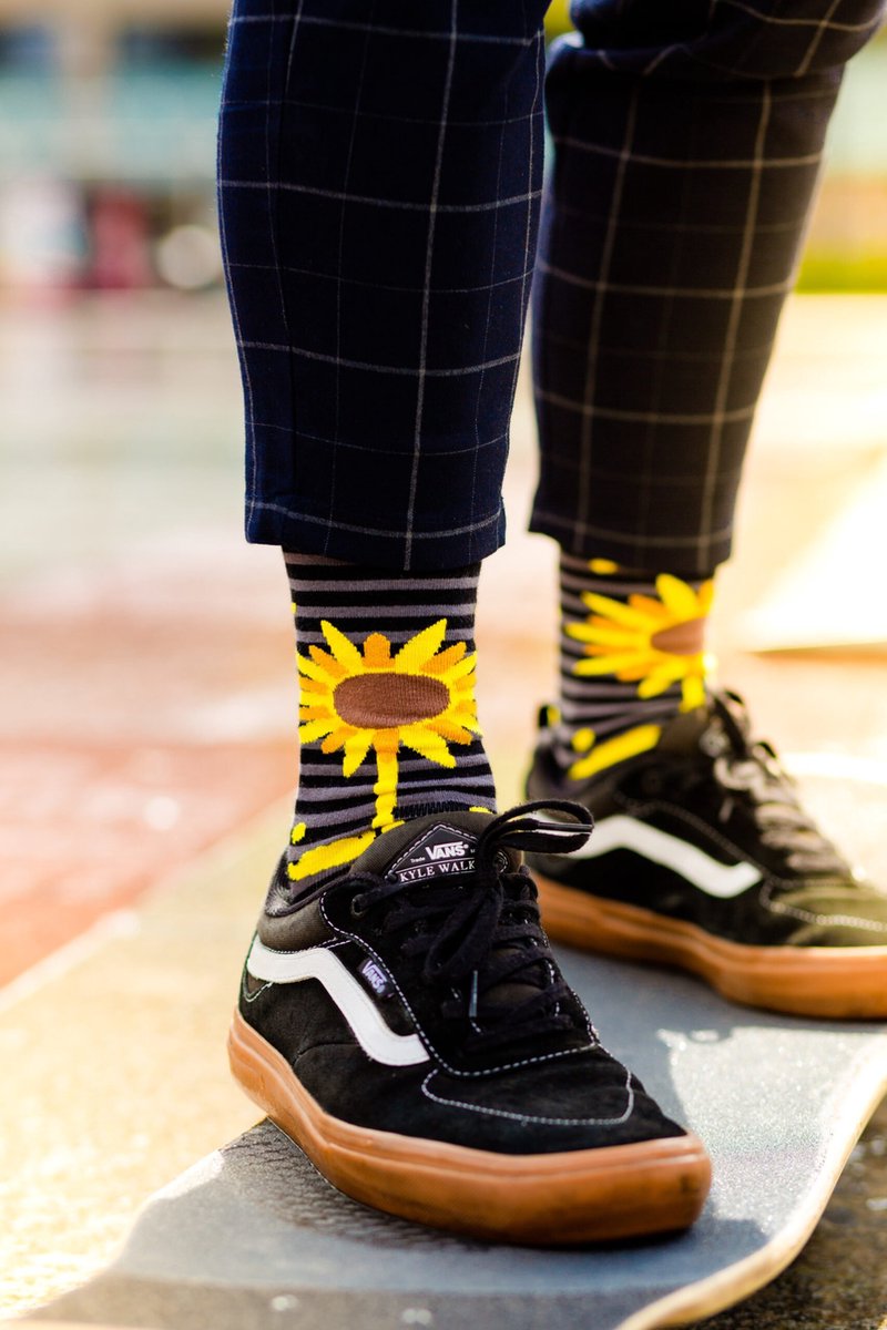 Zonnebloem sok | Zonnebloemsok | Bloemsok | Bloemensok | Multi-color | Herensokken en damessokken | Leuke, grappig sokken | Funny socks that make you happy | Sock & Sock