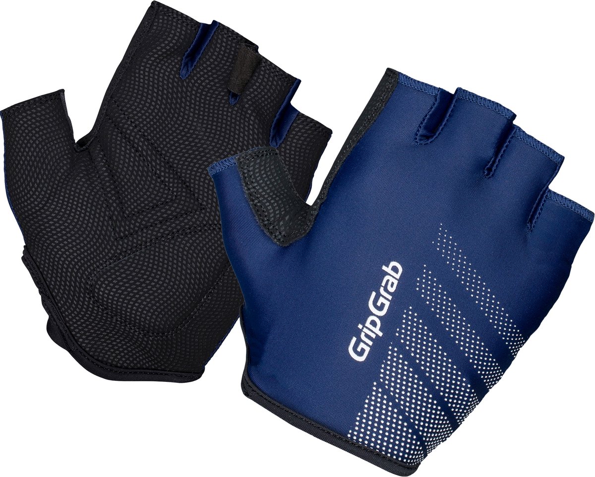 GripGrab - Ride Padded Korte Vinger Zomer Fietshandschoenen met lichte Padding - Navy Blauw - Unisex - Maat L