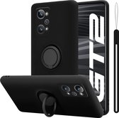 Coque Cadorabo pour Realme GT 2 / GT Neo 2 en NOIR LIQUIDE - Coque de protection en silicone TPU souple avec anneau