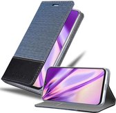 Cadorabo Hoesje voor Samsung Galaxy A10 / M10 in DONKERBLAUW ZWART - Beschermhoes met magnetische sluiting, standfunctie en kaartvakje Book Case Cover Etui