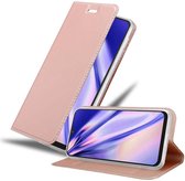 Cadorabo Hoesje voor Samsung Galaxy A10 / M10 in CLASSY ROSE GOUD - Beschermhoes met magnetische sluiting, standfunctie en kaartvakje Book Case Cover Etui