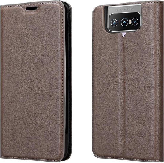Coque Cadorabo pour ZenFone 7 Asus MARRON CAFÉ - Pochette de protection à fermeture aimantée