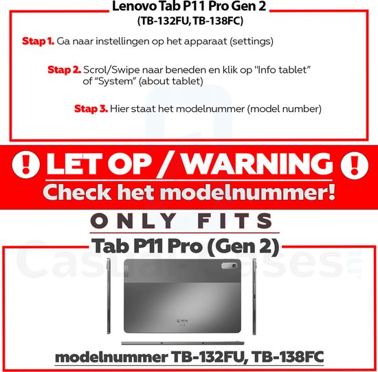 Housse de tablette adaptée pour Lenovo Tab P11 Pro 2nd Gen - Housse à trois  volets
