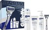 Gillette Geschenkset SkinGuard Sensitive - Scheermes Voor Mannen + SkinGuard Scheergel 200ml + Hydraterende Crème 100ml + Gezichtsreiniger 140ml