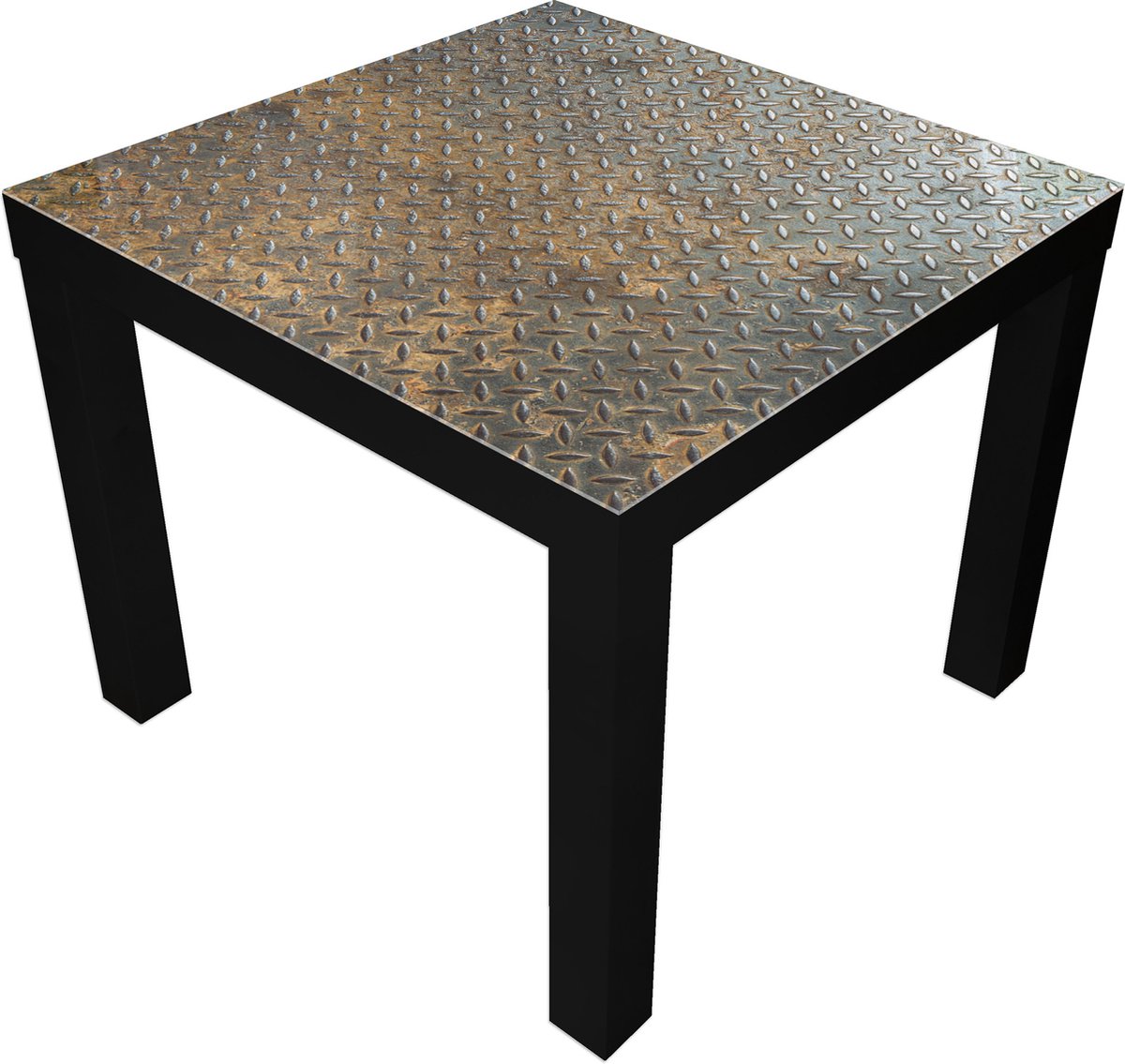 Designglas Salontafel - Glas - Bijzettafel Woonkamer - Koffietafel - Ikea Lack Onderstel - Fotoprint - 55x55cm