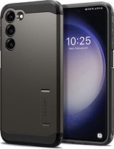Geschikt voor Spigen Samsung Galaxy S23 Plus Back Cover Hoesje - Grijs