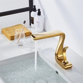 Unieke Wastafel Kraan Goud - Modern design - Koud en Warm - Badkamer - Keuken - Toilet