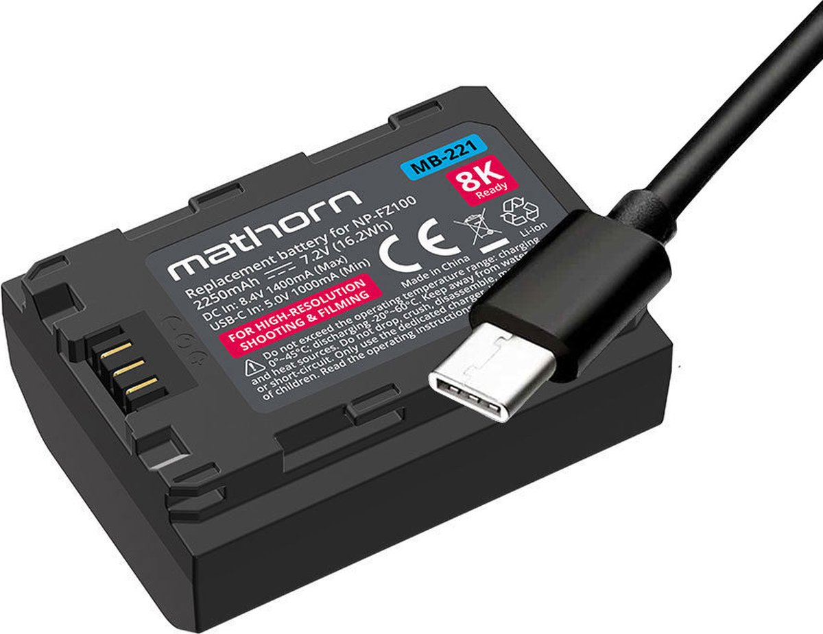 Mathorn MB-221 accu (Sony NP-FZ100)
