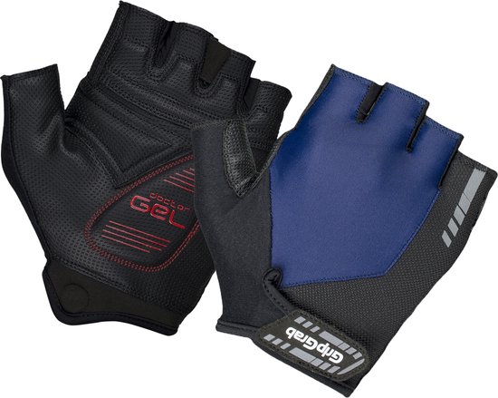 GripGrab - ProGel Padded Korte Vinger Zomer Fietshandschoenen Wielrenhandschoenen met Padding - Navy - Unisex - Maat XL