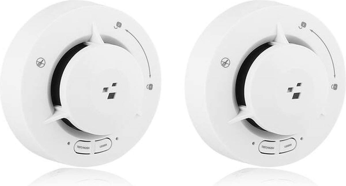 Smartwares® Set van 2 draadloze rookmelders - netwerkgeschikt - geschikt voor HomeWizard Link