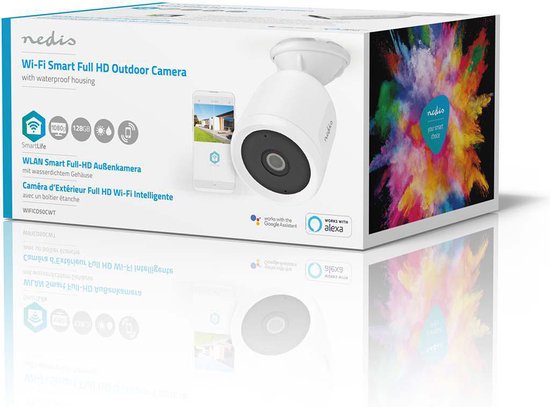 Telecamera interna SmartLife - Wi-Fi - Full HD 1080p - Cloud Storage (opzionale) / microSD (non inclusa) - Con sensore di movimento - Visione notturna - Bianco