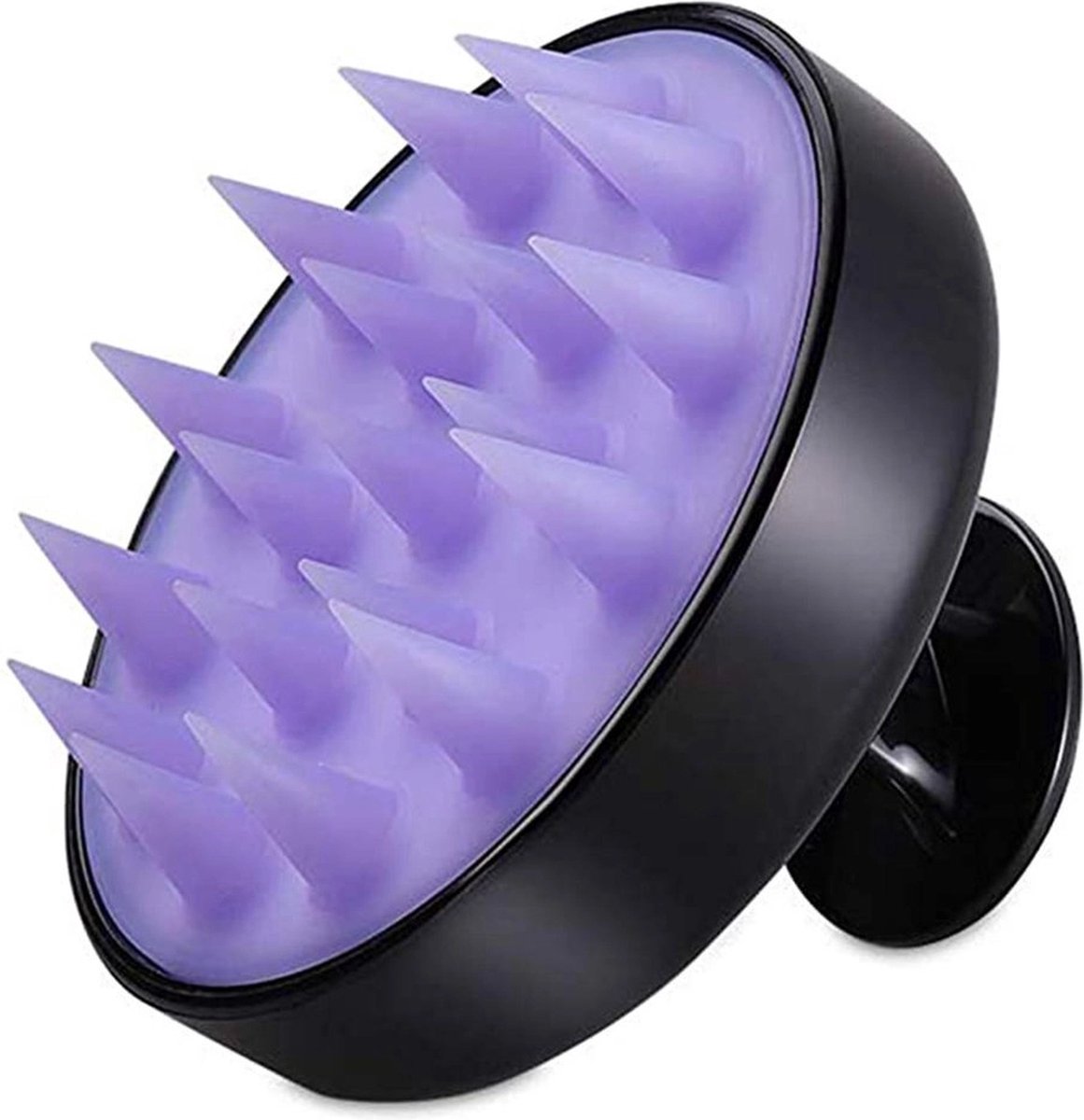 Siliconen haarborstel - Haargroei stimulatie - Diepe reiniging hoofdhuid - Scalp Massager - Shampoo Borstel - Anti roos - Zwart