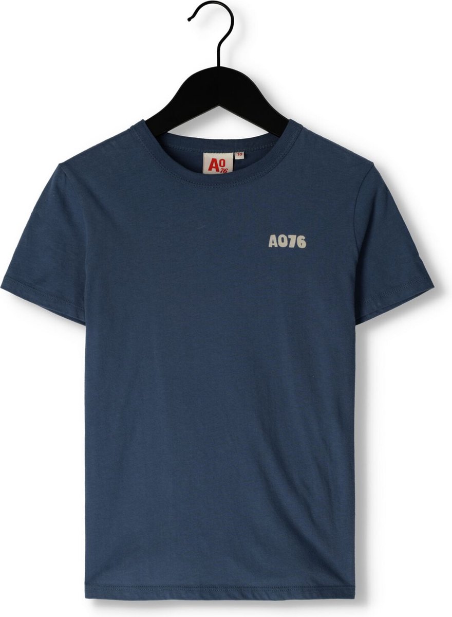 Ao76 Mat T-shirt Sunset Polo's & T-shirts Jongens - Polo shirt - Blauw - Maat 116