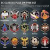 Afbeelding van het spelletje D&D Character Class + DM Pins set, 15 stuks, Tabletop RPG Badges, Collection for Dungeons and Dragons, Dungeon Master and D&D Player