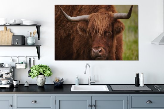 Tableau sur toile Scottish Highlander - Oranje - Animaux - 140x90 cm - Décoration murale