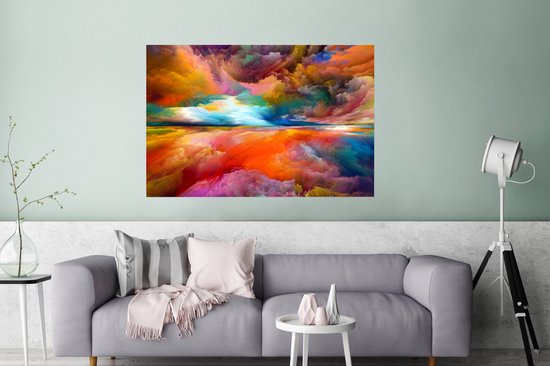 Affiche Peinture - Huile - Abstrait - Nuages ​​- 120x80 cm