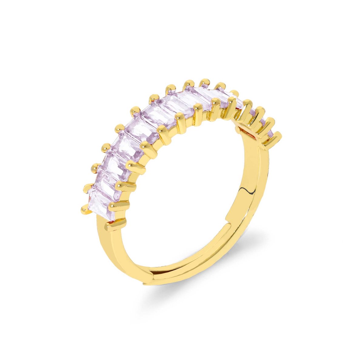 Coral ring purple gold