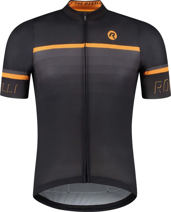 Maillot de cyclisme Rogelli Hero II - Manches courtes - Homme - Oranje, Zwart, Grijs - Taille XL
