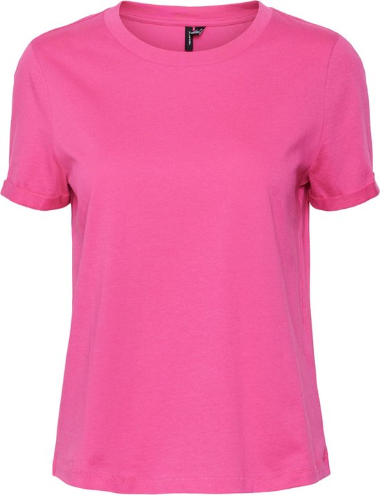 Vero Moda T-shirt Vmpaula S/s T-shirt Noos 10243889 Pink Yarrow Dames Maat - S